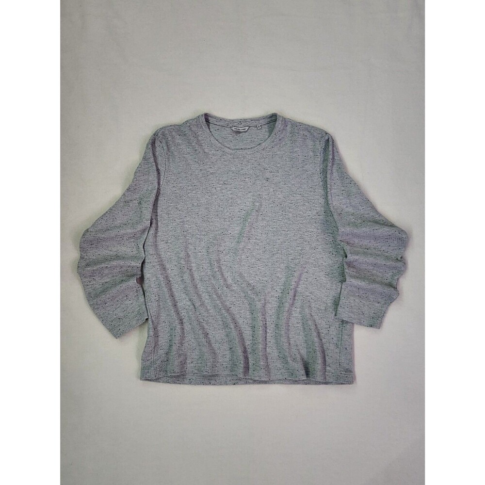 English Laundry Gray Speckled Long Sleeve Crewneck Shirt Mens XL
